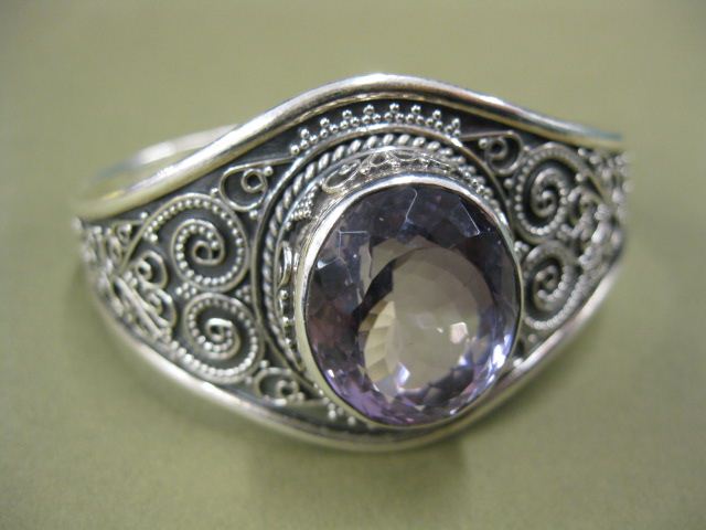 Amethyst Sterling Silver Bracelet 14c256