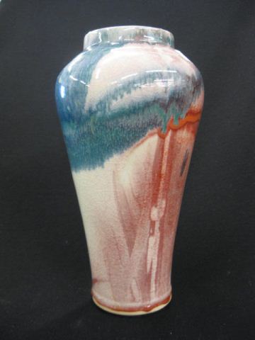 Studio Art Pottery Vase flambe 14c268