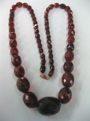 Victorian Cherry Amber Necklace 14c26d