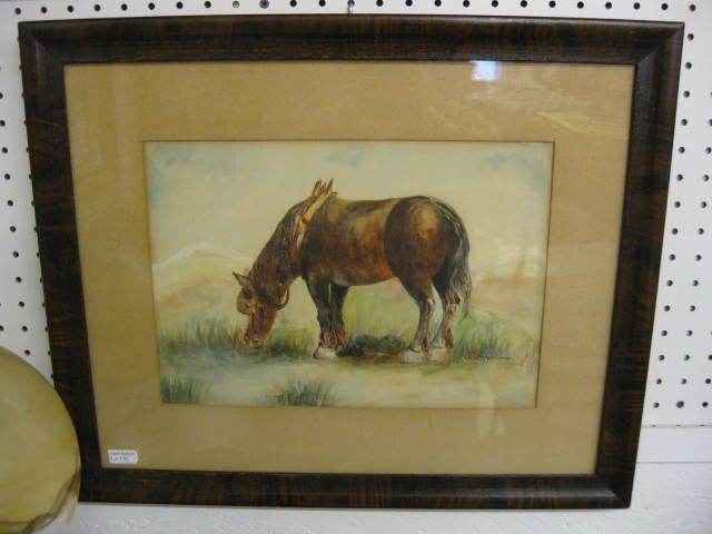 Anna D. Hartman Watercolor Work Horse