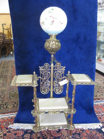 Victorian Brass Onyx Etagere 14c28b