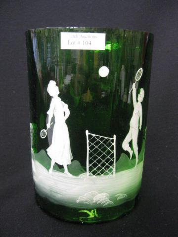 Mary Gregory Art Glass Vase scarce 14c294