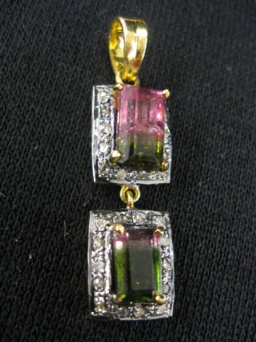 Watermelon Tourmaline Diamond 14c29c