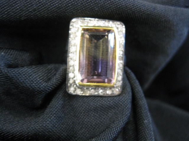 Ametrine Diamond Ring 12 carat 14c29d