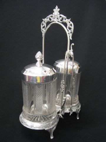 Victorian Silverplate Double Pickle