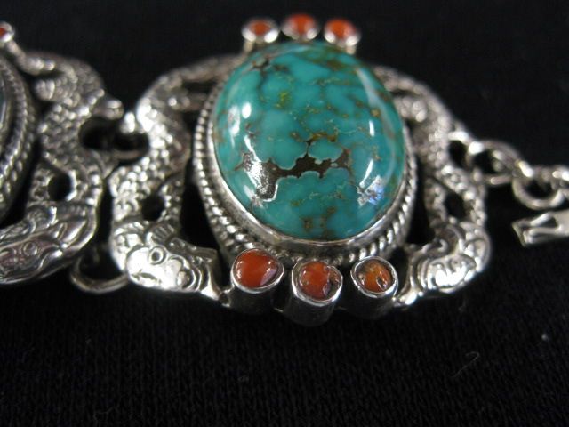 Turquoise Coral Sterling Silver 14c2b5