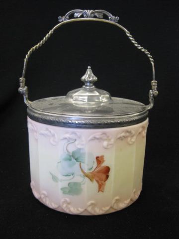 Victorian Art Glass Biscuit Jar 14c2bf