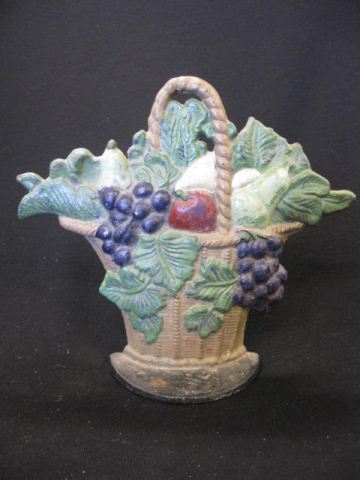 Basket of Fruit Cast Iron Figural 14c2e7