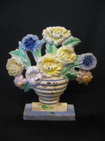 Potted Flowers Cast Iron Figural 14c2e2