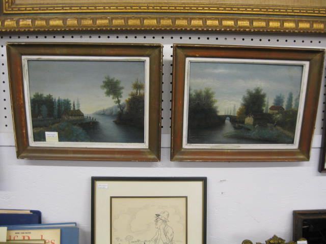 E. Mansuy Pair of Oil Paintings