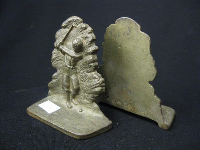 Pair of Golfer Figural Bookends 14c327