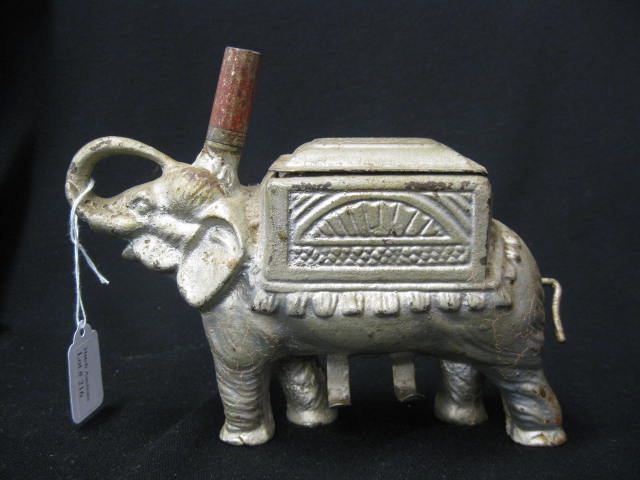 Cast Iron Figural Elephant Cigarette