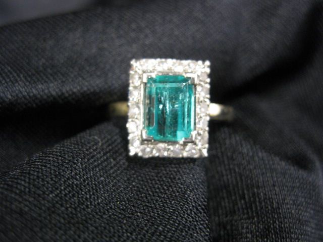 Emerald Diamond Ring 1 carat 14c363