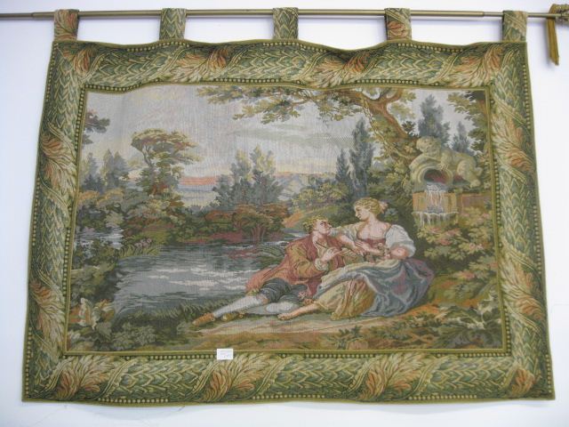 Tapestry courting couple in the