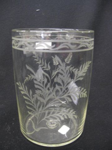 Stiegel type Glass Engraved Vase 14c370