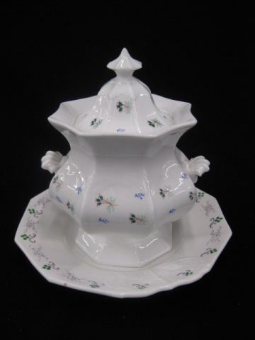 19th Century English Ironstone Coveredsugar