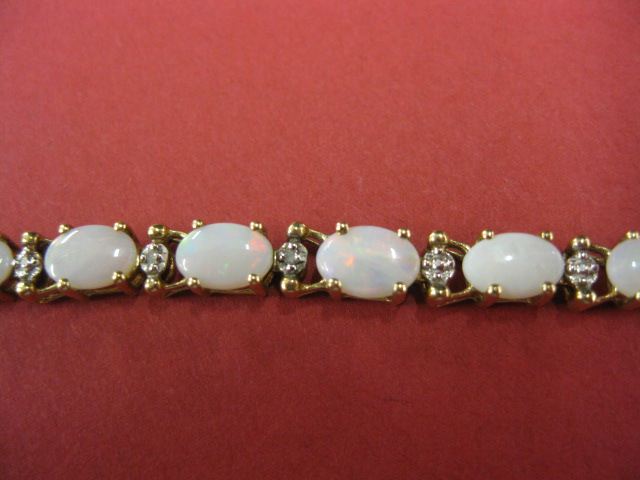 Opal Bracelet 21 oval fiery gems 14c39a