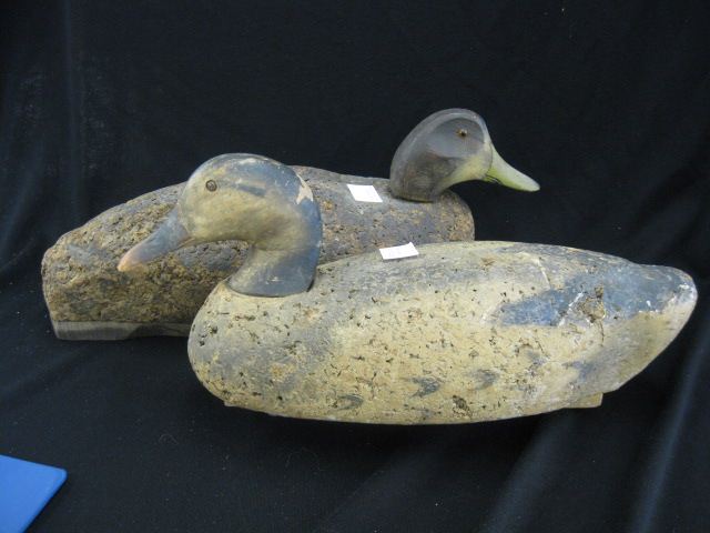 Pair of Old Duck Decoys carved 14c3c4