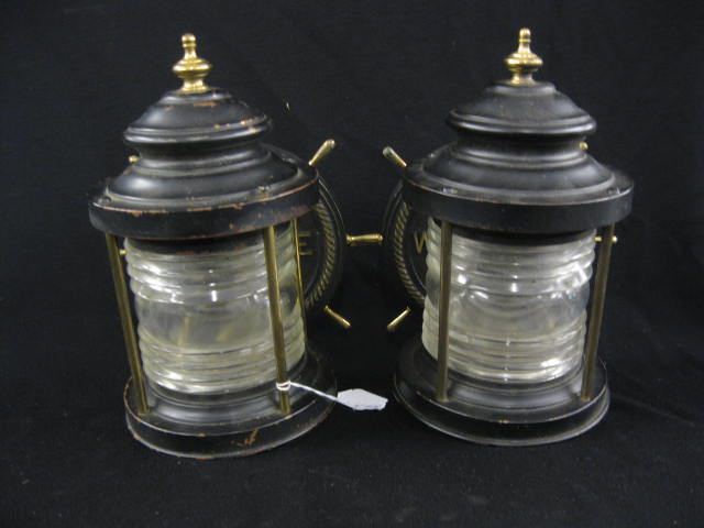 Pair of Nautical Wall Lights lantern