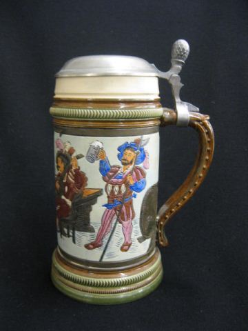 Thewalt Etched Pottery Stein Cavaliers 14c3da