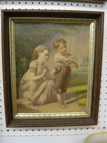 Victorian Chromolithograph of Girl