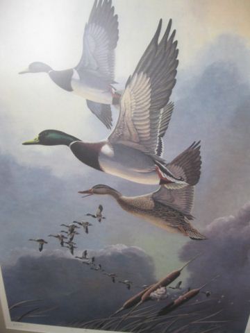 Larry Toschik Lithograph mallards 14c3ea