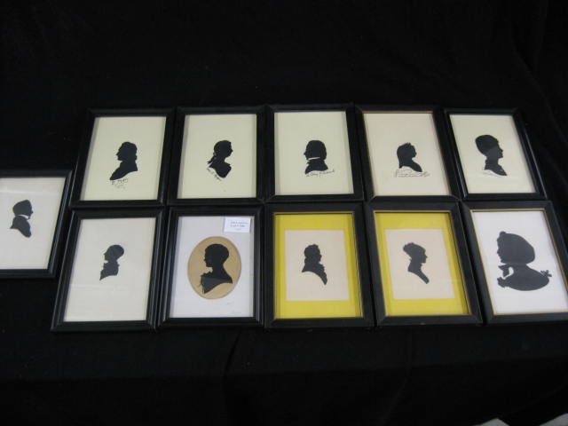 Collection of 11 Silhouettes all different.