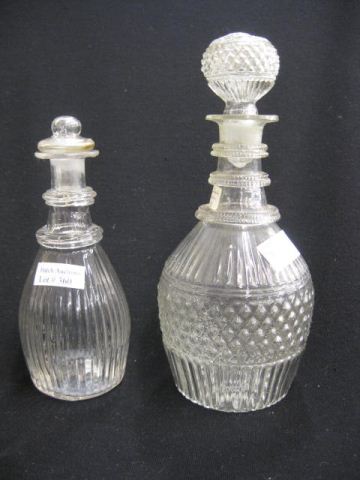 Two American Mold Blown Decanters 14c3f2