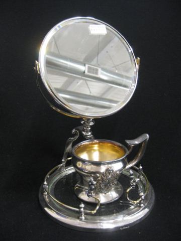 Victorian Silverplate Shaving Mug &