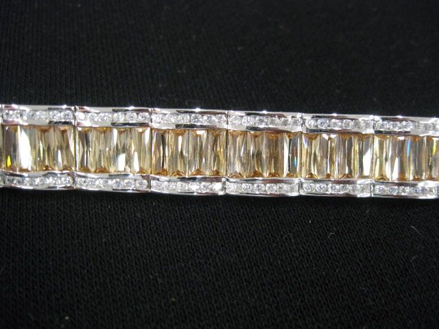 Citrine Bracelet golden color in sterlingsilver