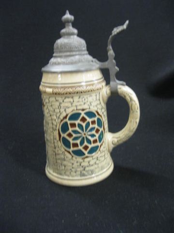 German Pottery Stein bas-relief