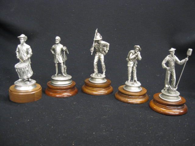 5 Chilmark Pewter Civil War Figurines 14c443