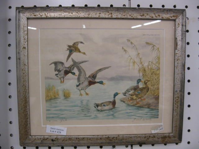 Paul Wood Etching Mallards7 x 14c44f