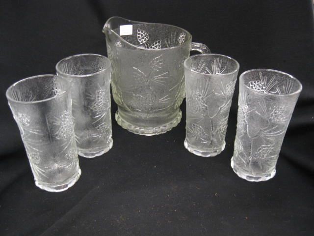 Pinecone Pattern Glass Beverage 14c474