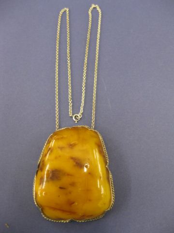 Amber Pendant Baltic large solid 14c4a9