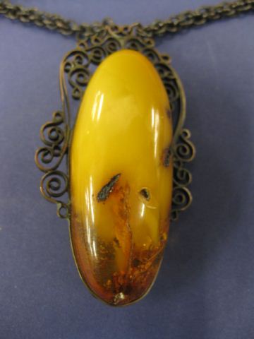 Amber Copper Necklace fine Baltic 14c4aa