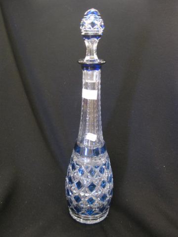 Sinclaire Blue Cut-to-Clear Decanter