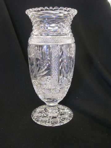 Cut Glass Vase heavily cut with 14c4bc