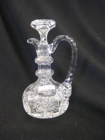 Cut Glass Cruet double step neck 14c4ba