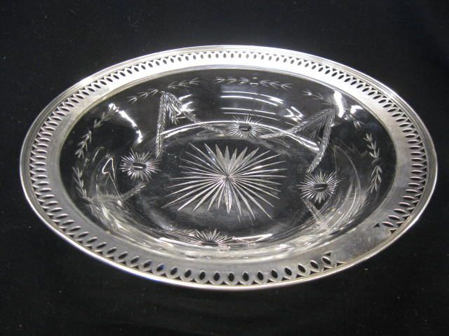 Sterling Silver & Cut Glass Bowl