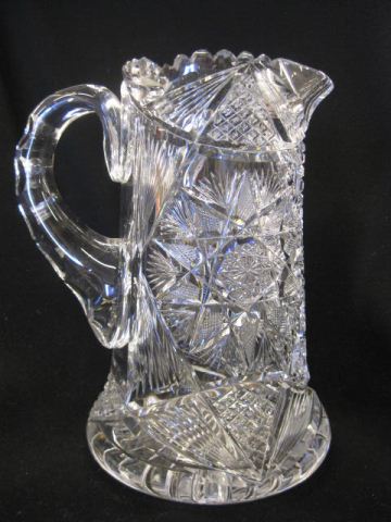 Cut Glass Pitcher fine feathered