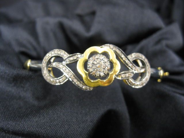 Diamond Bangle Bracelet approximately 14c4d5