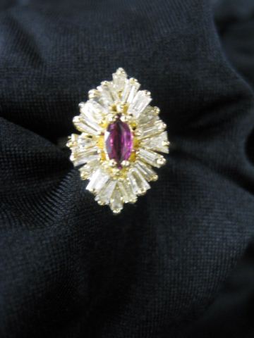 Ruby Diamond Ring marquise rich 14c4ea