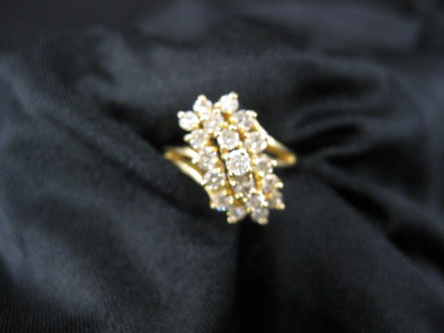 Diamond Fashion Ring 19 round diamondstotaling 14c4ec