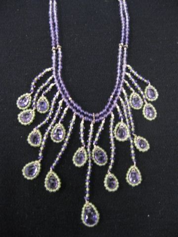 Peridot & Amethyst Necklace bead