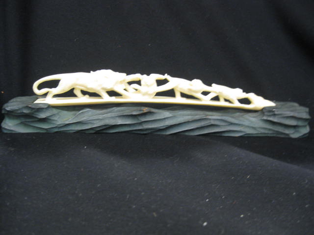 Chinese Carved Ivory Tusk with