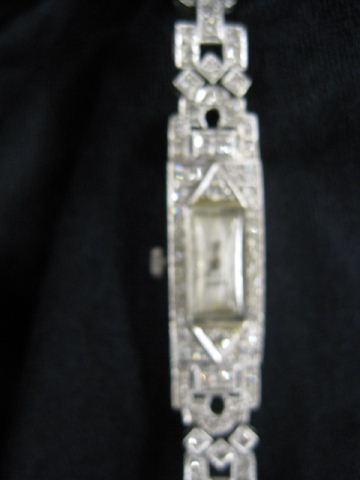 Platinum Diamond Ladies Deco 14c531