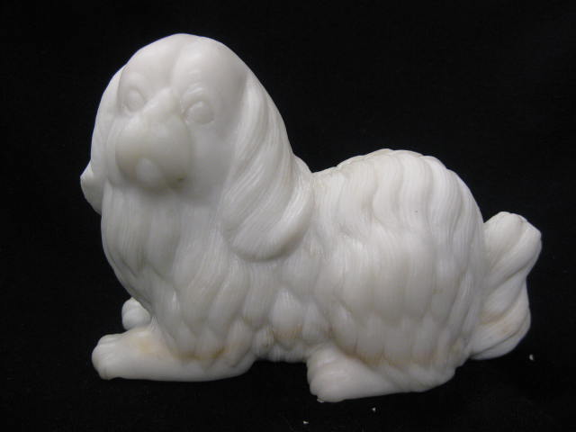 Carved White Jade Figurine of a Foo