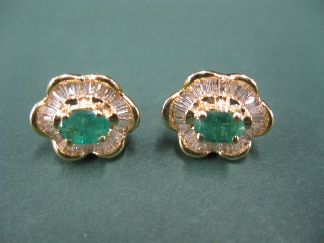 Emerald Diamond Earrings each 14c55e