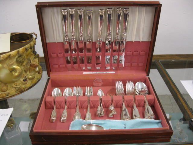 57 pc. Tiffany Shell & Thread Sterlingflatware